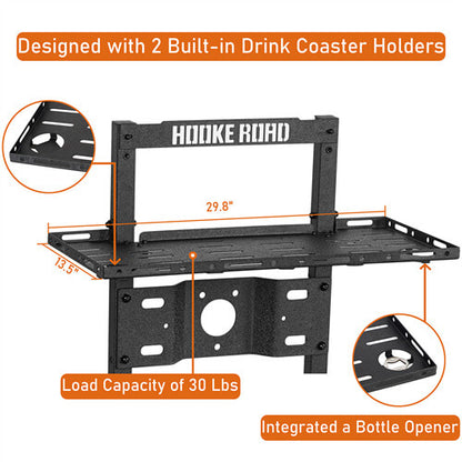 Tailgate Rear Cargo Rack System w/ Foldable Table For 2007-2018 Jeep Wrangler JK-Ultralisk4x4-u2100s-9