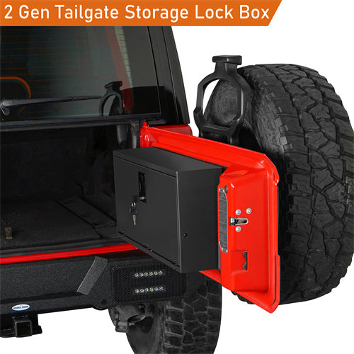 2 Gen Tailgate Storage Lock Box For 2018-2024 Jeep Wrangler JL - Ultralisk4x4