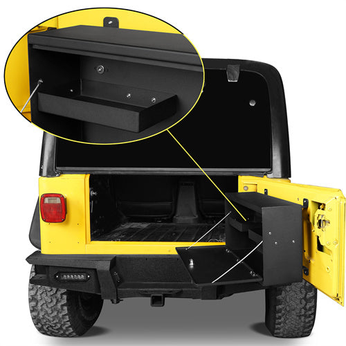 Tailgate Table Storage Lock Box For 1997-2006 Jeep Wrangler TJ - Ultralisk4x4