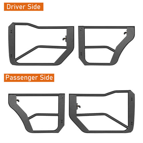 Texture Steel Tube Half Front & Rear Doors (2021-2023 Ford Bronco 4-Door) - ultralisk4x4 ul8916s 6