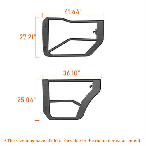 Texture Steel Tube Half Front & Rear Doors (2021-2023 Ford Bronco 4-Door) - ultralisk4x4 ul8916s 8