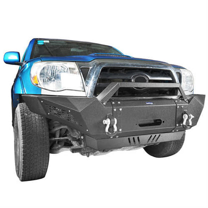 Tacoma Front Bumper Full Width Front Bumper w/Winch Plate for 2005-2011 Toyota Tacoma - Ultralisk 4x4  ul4001 2