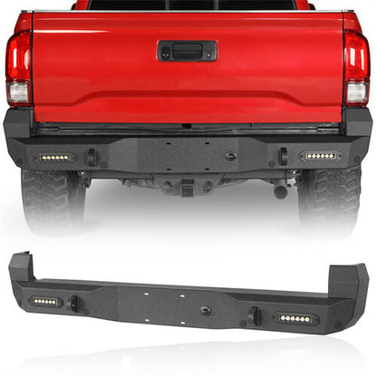 2016-2023 Tacoma Parts Offroad Rear Bumper w/License Plate Light - Ultralisk4x4 ul4214s 1