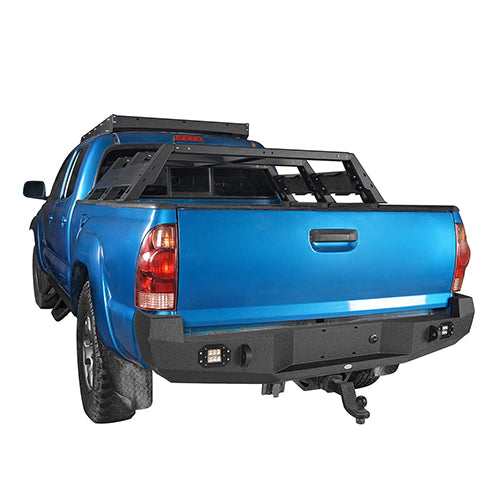 Toyota Tacoma Rear Bumper w/ LED Floodlights for 2005-2015 Toyota Tacoma - Ultralisk 4x4 ULB.4011 4