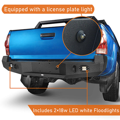 Toyota Tacoma Rear Bumper w/ LED Floodlights for 2005-2015 Toyota Tacoma - Ultralisk 4x4 ULB.4011 6