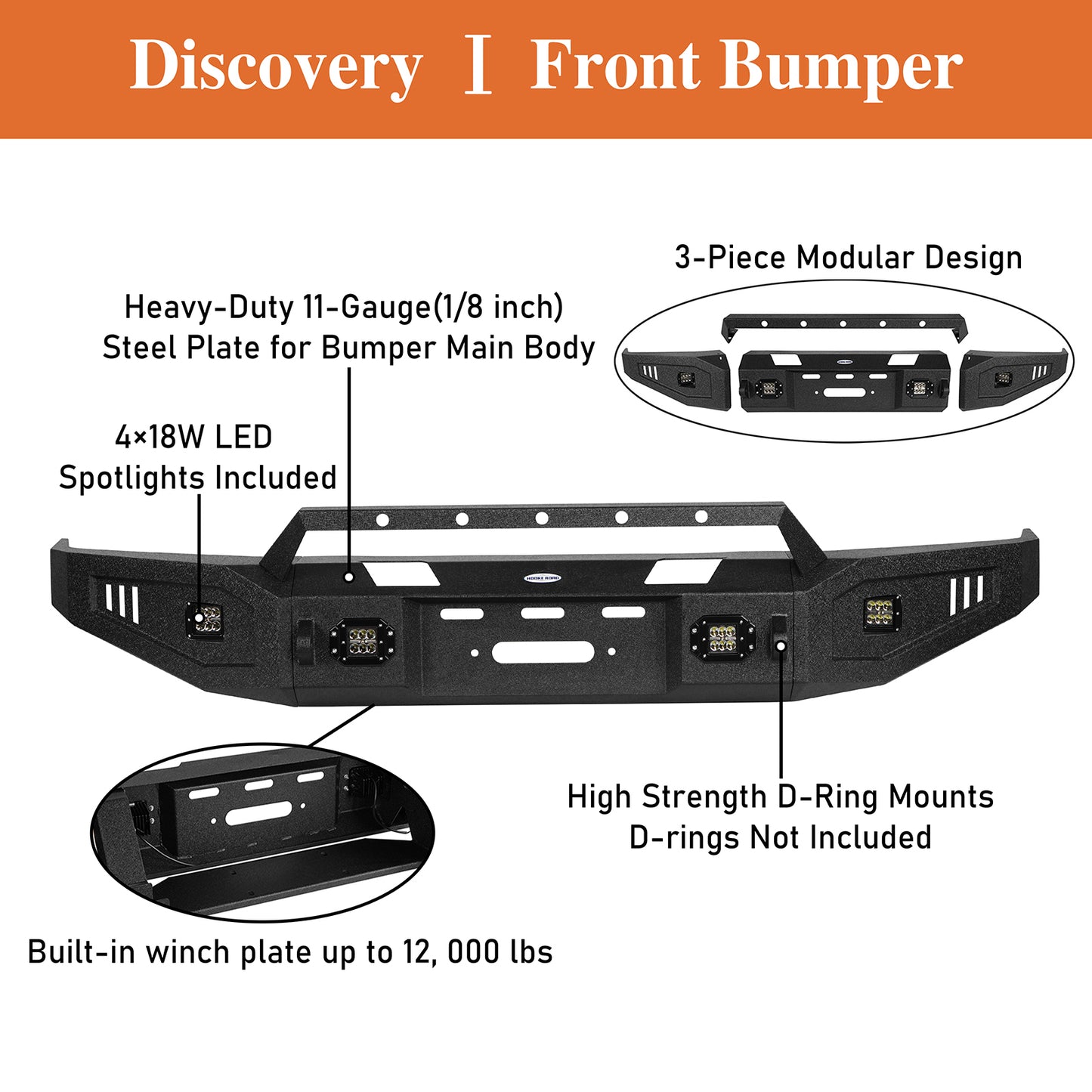 Tundra Front Bumper & Rear Bumper Combo for 2007-2013 Toyota Tundra  Ultralisk 4x4  ULB.5205+ULB.5206  12