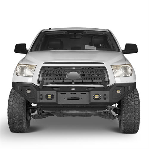 07-13 Toyota Tundra Aftermarket Full Width Front Bumper w/ Winch Plate - Ultralisk 4x4 ul5211s 11