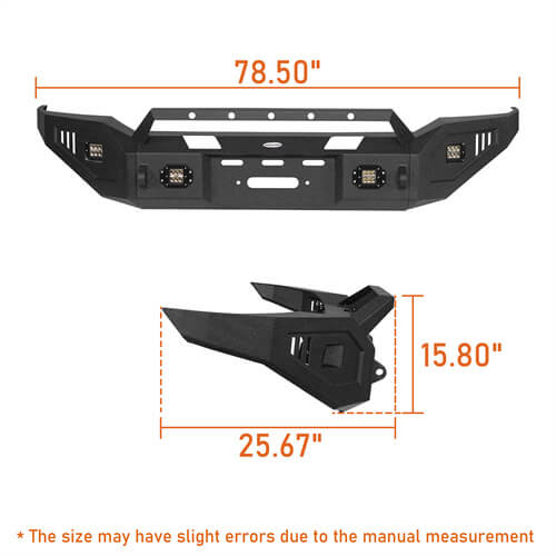 07-13 Toyota Tundra Aftermarket Full Width Front Bumper w/ Winch Plate - Ultralisk 4x4 ul5211s 18