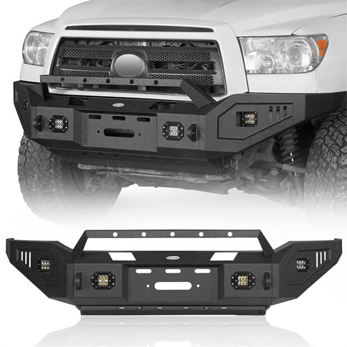 07-13 Toyota Tundra Aftermarket Full Width Front Bumper w/ Winch Plate - Ultralisk 4x4 ul5211s 2