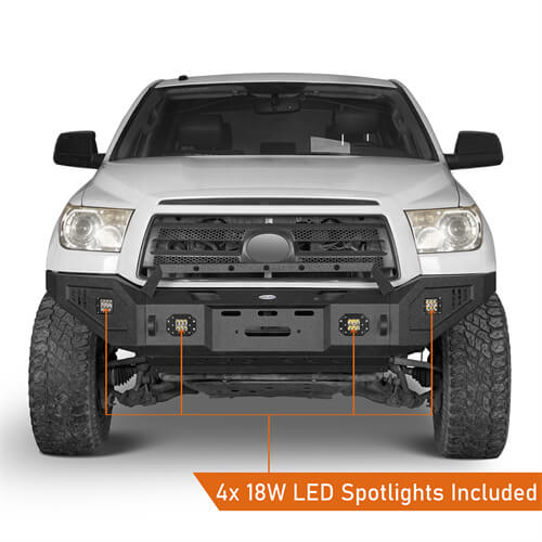 07-13 Toyota Tundra Aftermarket Full Width Front Bumper w/ Winch Plate - Ultralisk 4x4 ul5211s 8