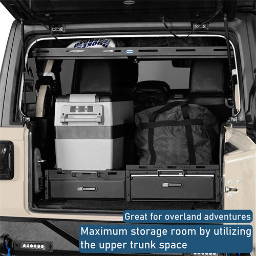 Trunk Upper Basket Cargo Rack For 2018-2024 Jeep Wrangler JL 4-Door Hardtop - Ultralisk4x4-u3083-5