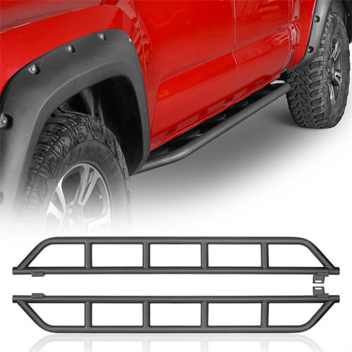 Tube Slider Rocker Guards 2016-2023 Toyota Tacoma - Ultralisk4x4-u4216s-1