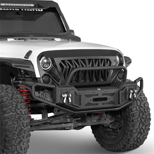 Tubular Front Bumper For 2007-2018 Jeep Wrangler JK - Ultralisk4x4-u2091s-3