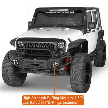 Tubular Front Bumper For 2007-2018 Jeep Wrangler JK - Ultralisk4x4-u2091s-5