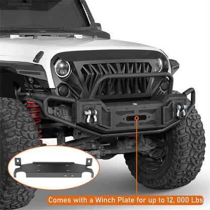 Tubular Front Bumper For 2007-2018 Jeep Wrangler JK - Ultralisk4x4-u2091s-6