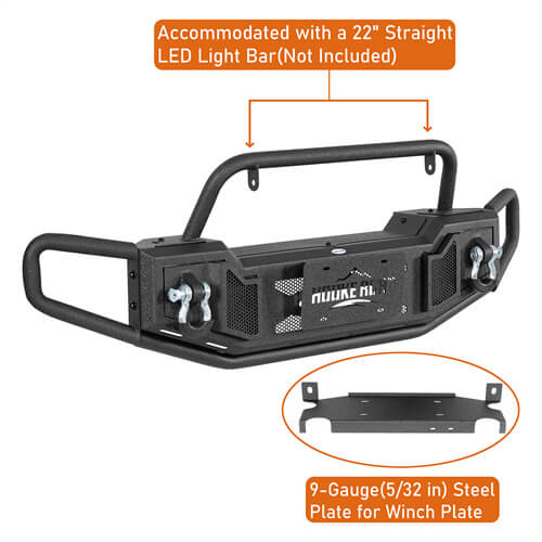 Tubular Front Bumper For 2007-2018 Jeep Wrangler JK - Ultralisk4x4-u2091s-7