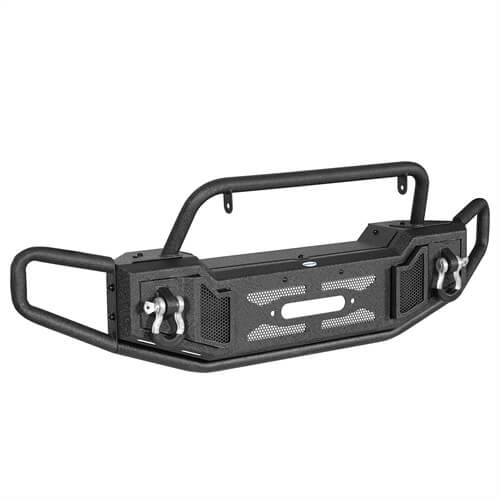 Tubular Front Bumper w/ Winch Plate For 2018-2024 Jeep Wrangler JL GLadiator JT - Ultralisk4x4-u3062s-9