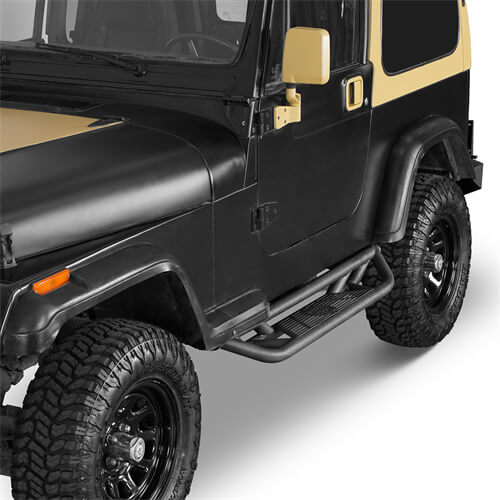 Tubular Side Step Bars For 1987-1995 Jeep Wrangler YJ - Ultralisk4x4 -u1064s-2