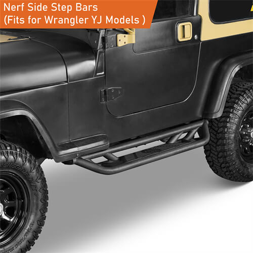 Tubular Side Step Bars For 1987-1995 Jeep Wrangler YJ - Ultralisk4x4 -u1064s-4