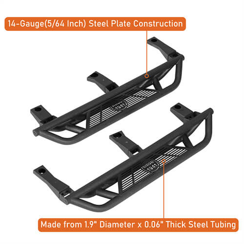 Tubular Side Step Bars For 1987-1995 Jeep Wrangler YJ - Ultralisk4x4 -u1064s-7