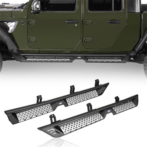 Jeep Gladiator Side Steps Wheel To Wheel Running Boards Pickup Truck Parts - Ultralisk 4x4 ul7017 1