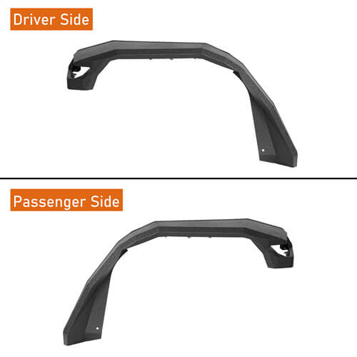 Jeep Wrangler JL & Gladiator JT Wide Flat Front Fender Flares 4x4 Jeep Parts - Ultralisk4x4 ul7015s 17