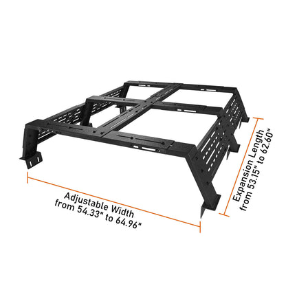 12.2" High Overland Bed Rack Fits Toyota Tacoma & Tundra b9907 18