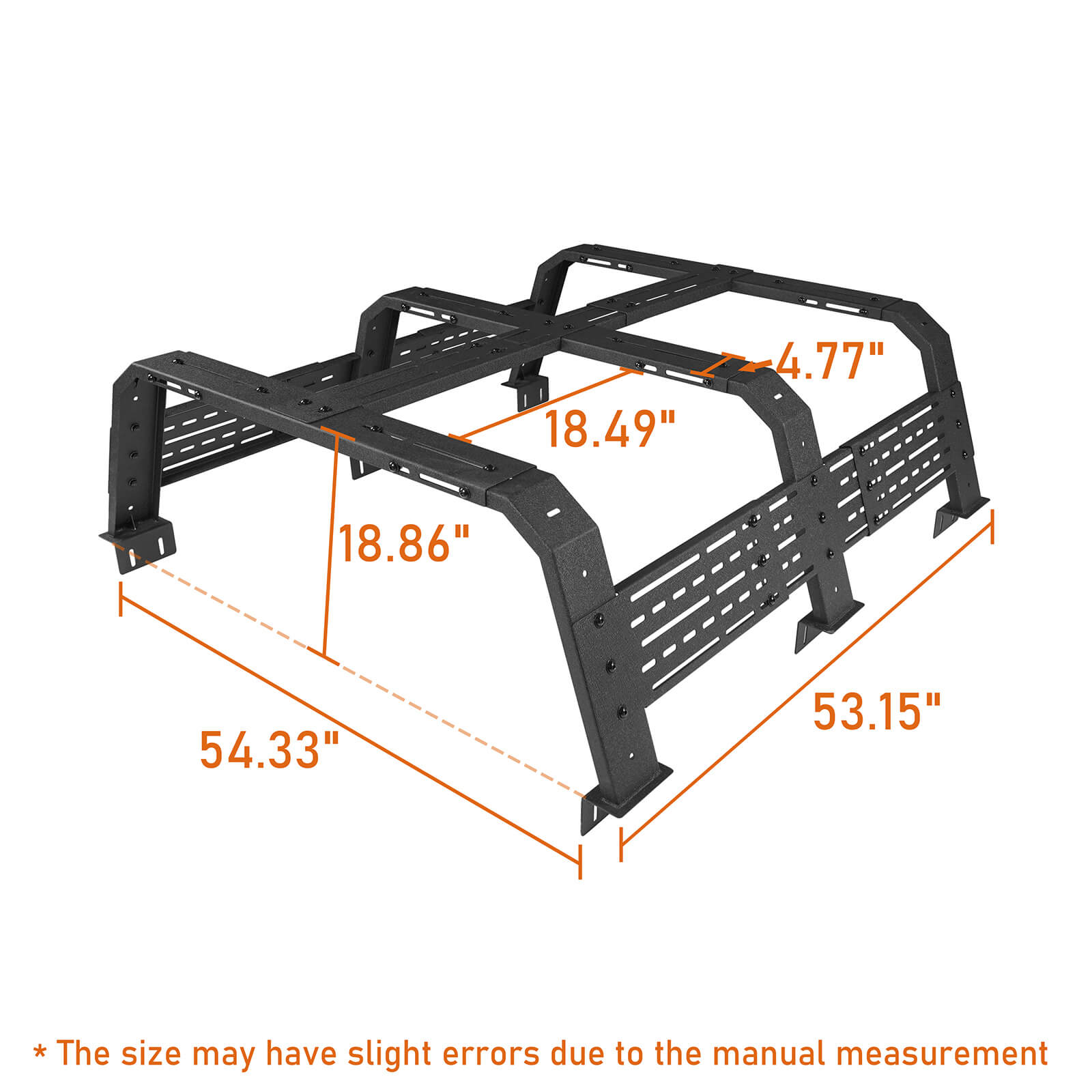 12.2" High Overland Bed Rack Fits Toyota Tacoma & Tundra b9905 16