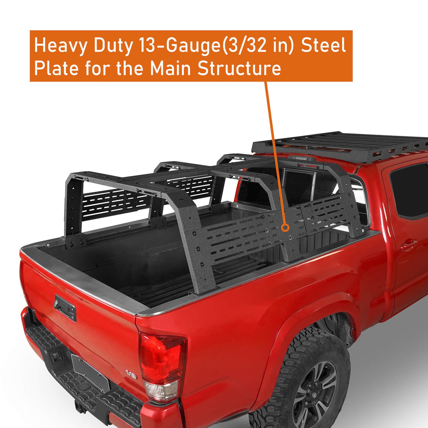 12.2" High Overland Bed Rack Fits Toyota Tacoma & Tundra b9905 4