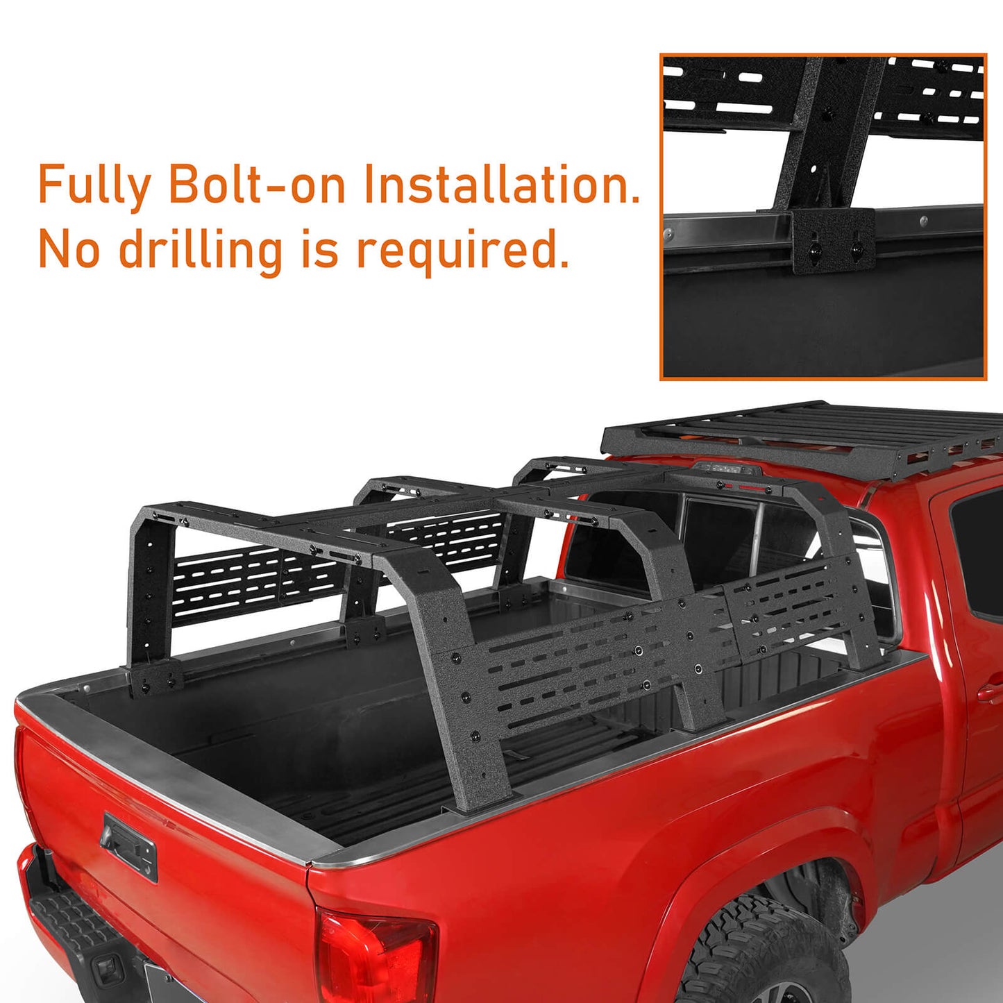 12.2" High Overland Bed Rack Fits Toyota Tacoma & Tundra b9905 6