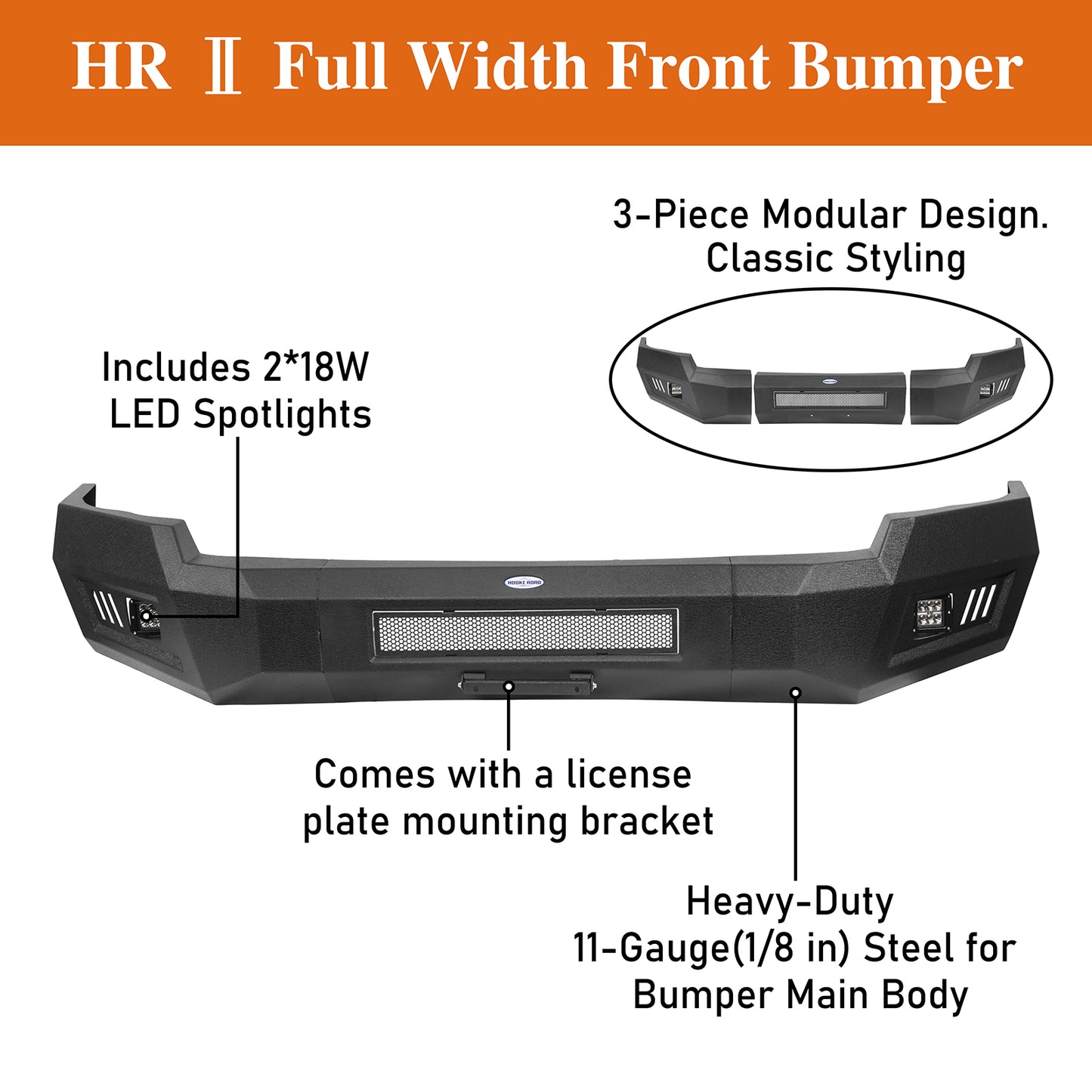 Steel Front Bumper For 2003-2005 Dodge Ram 2500 3500(Excluding Diesel Models) - Ultralisk 4x4