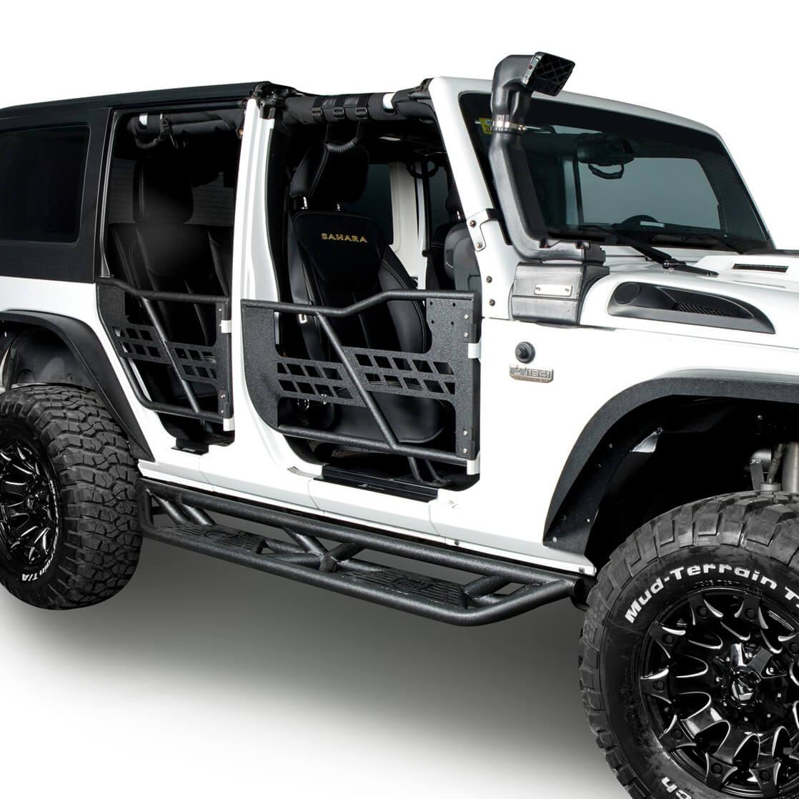 jeep Jk Side Steps 4 Door Running Boards Nerf Bars Rock Rails with Steps Rock Sliders for Jeep Wrangler JK 2007-2018 BXG031  ultralisk4x4 2