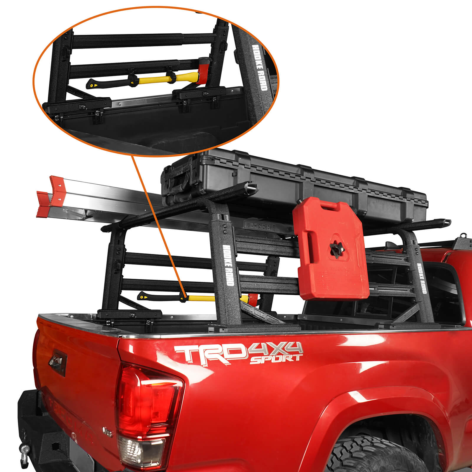 Adjustable Height Width Truck Bed Rack Aluminum Cargo Rack  for Toyota & Nissan Trucks - ultralisk4x4 Q1001910018 4