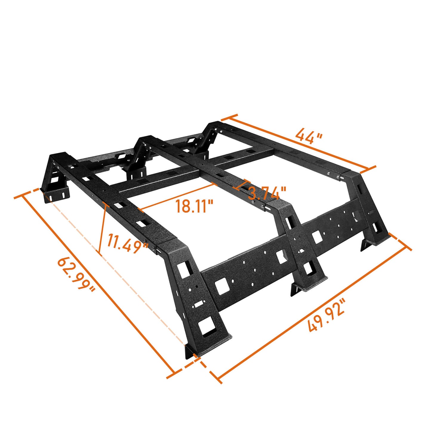 Toyota Tacoma Bed Rack 11.5" High for 2005-2023 Toyota Tacoma b4009-11