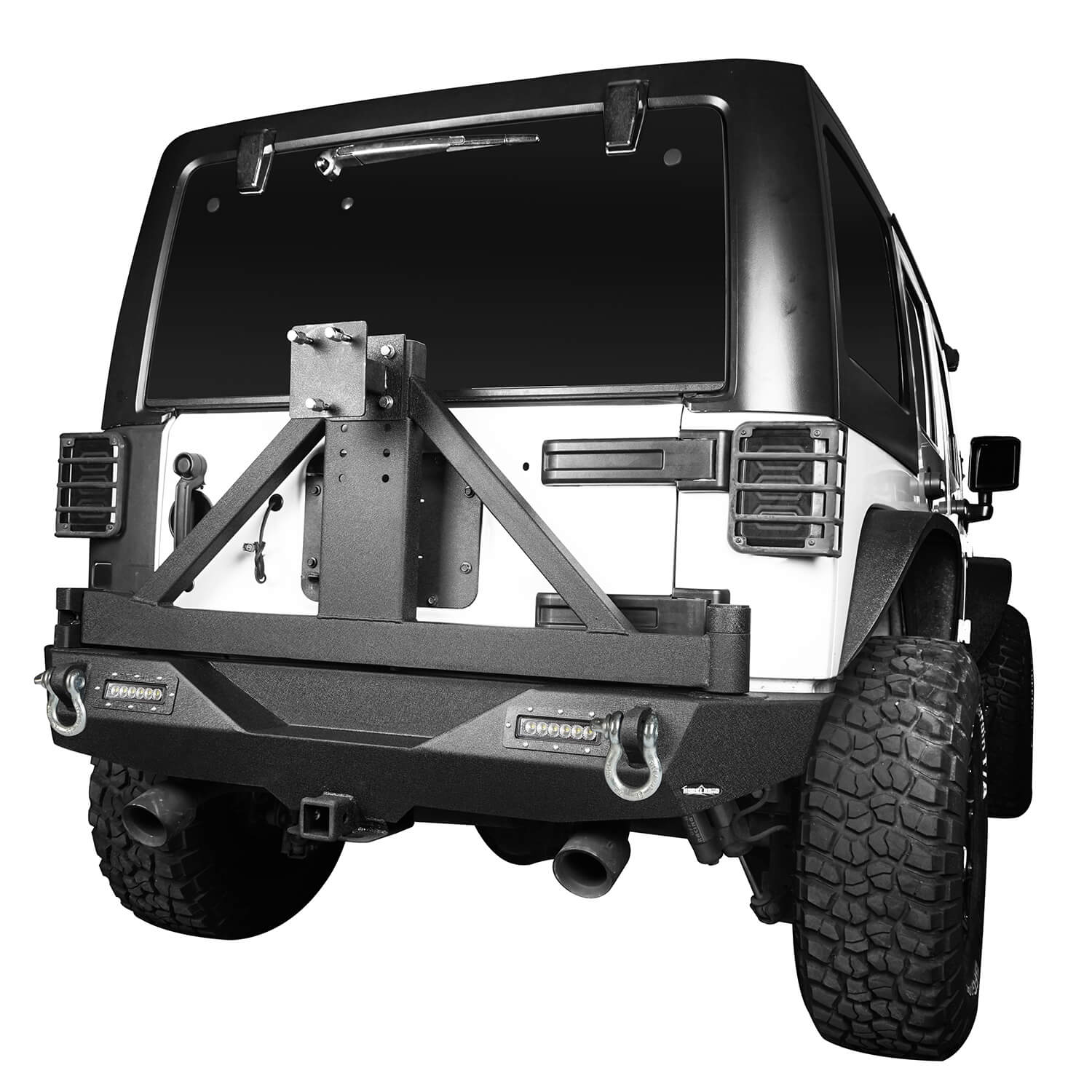 Jeep Front & Rear Bumper Combo w/Tire Carrier for 2007-2018 Jeep ...