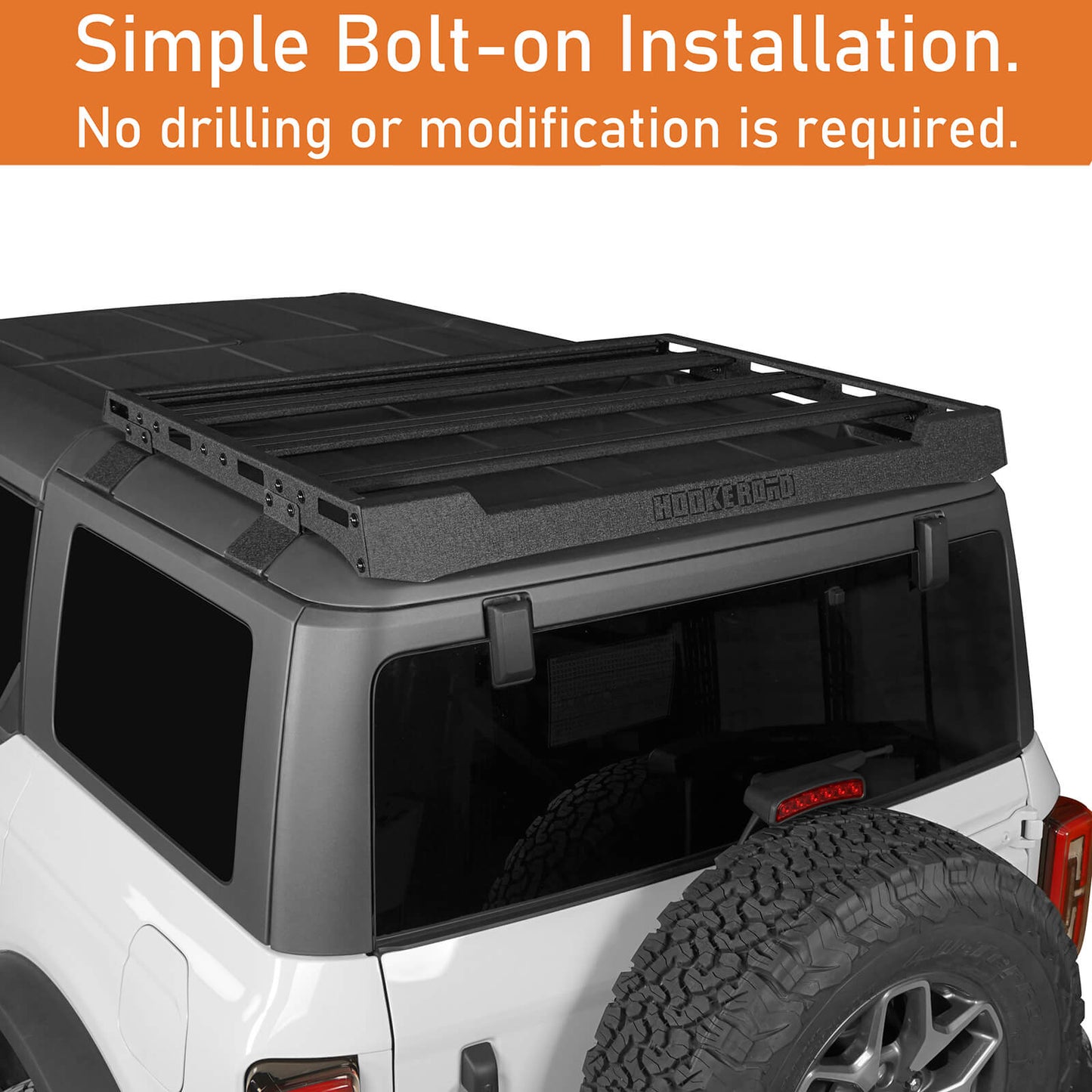 Bronco Discovery Rear Half Roof Rack（ 21-23 Ford 4-Door Hardtop） - ultralisk4x4 BXG.8905-S 9