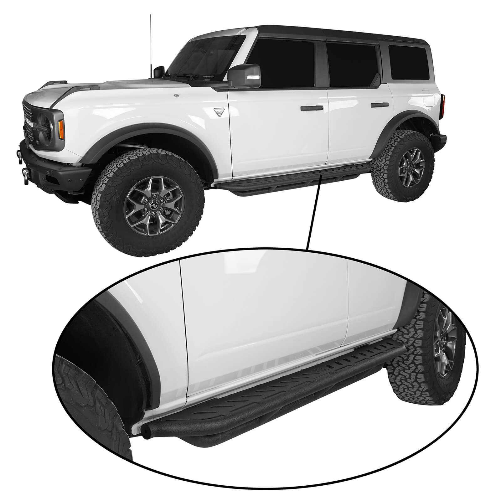 Bronco Nerf Bars Side Step Running Boards(21-22 Ford) - ultralisk4x4 BXG.8902-S 6