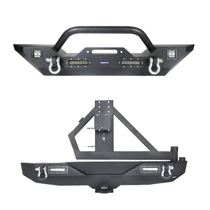 Different Trail Mid Front Bumper & Rear Bumper Combo(07-18 Jeep Wrangler JK) - Ultralisk 4x4