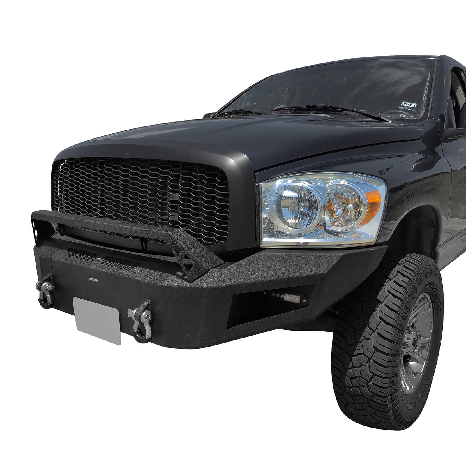 Dodge Ram Front Bumper with Low Profile Grille Guard Hoop & Rear Bumper w/Lights for 2006-2008 Dodge Ram 1500 - Ultralisk 4x4 u65026503 4