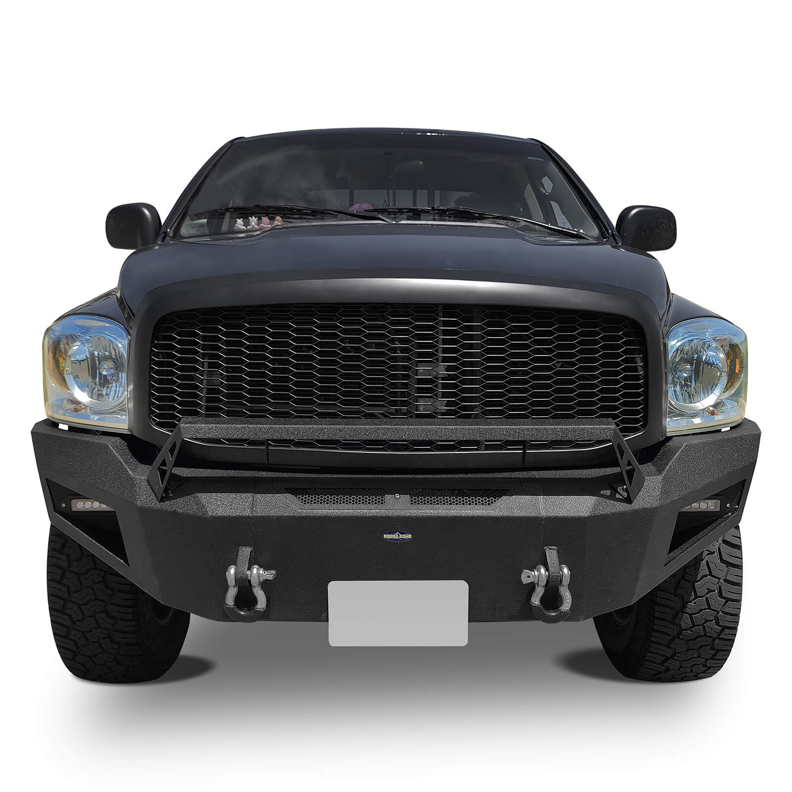 Dodge Ram Front Bumper with Low Profile Grille Guard Hoop & Rear Bumper w/Lights for 2006-2008 Dodge Ram 1500 - Ultralisk 4x4 u65026503 5