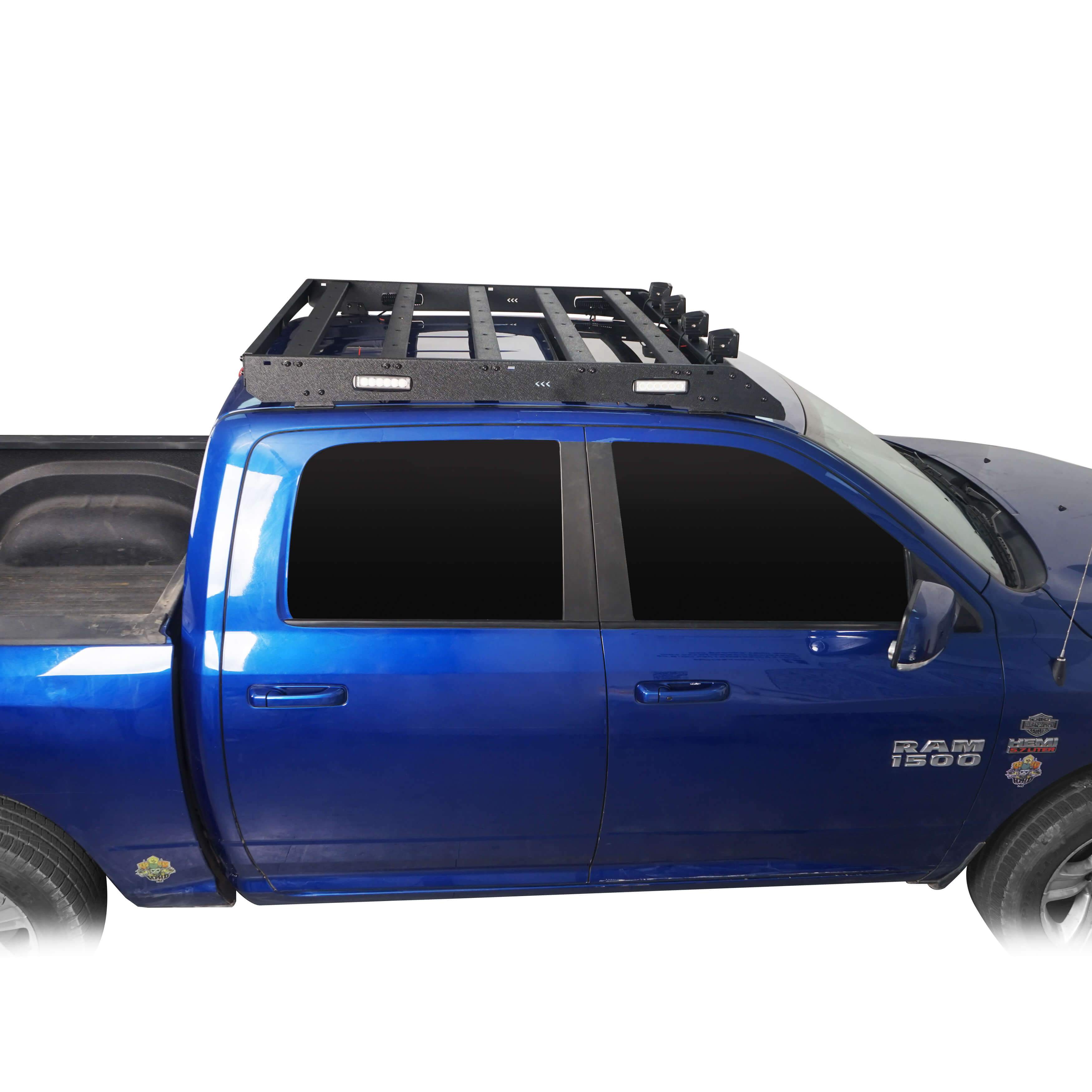 Ram Top Roof Rack Cargo Carrier for 2009 2018 Dodge Ram 1500 Crew Cab Ultralisk 4x4