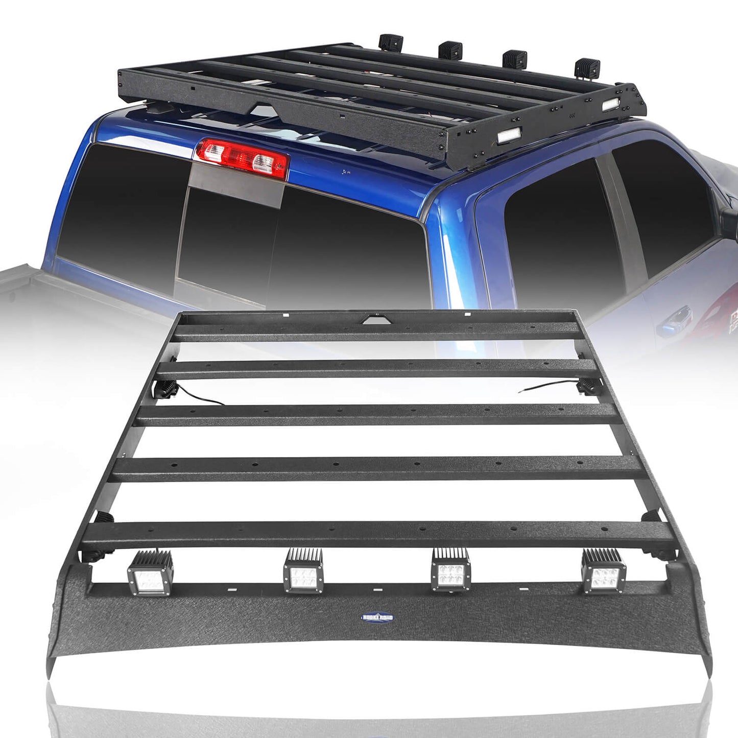 2009-2018 Dodge Ram 1500 Crew Cab Top Roof Rack Cargo Carrier Luggage Carrier Rack for  - Ultralisk 4x4 u804 1