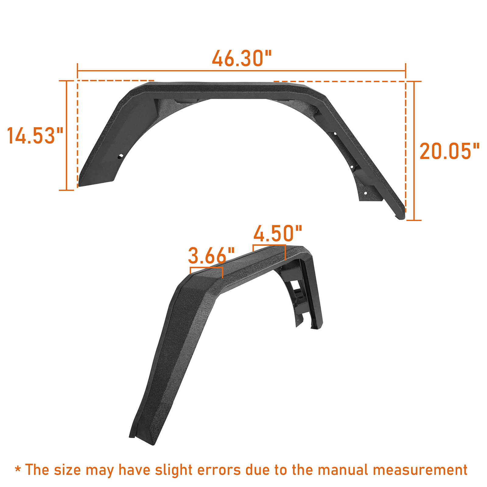 Jeep Flat Rear Fender Flares (18-23 Jeep Wrangler JL) - ultralisk4x4