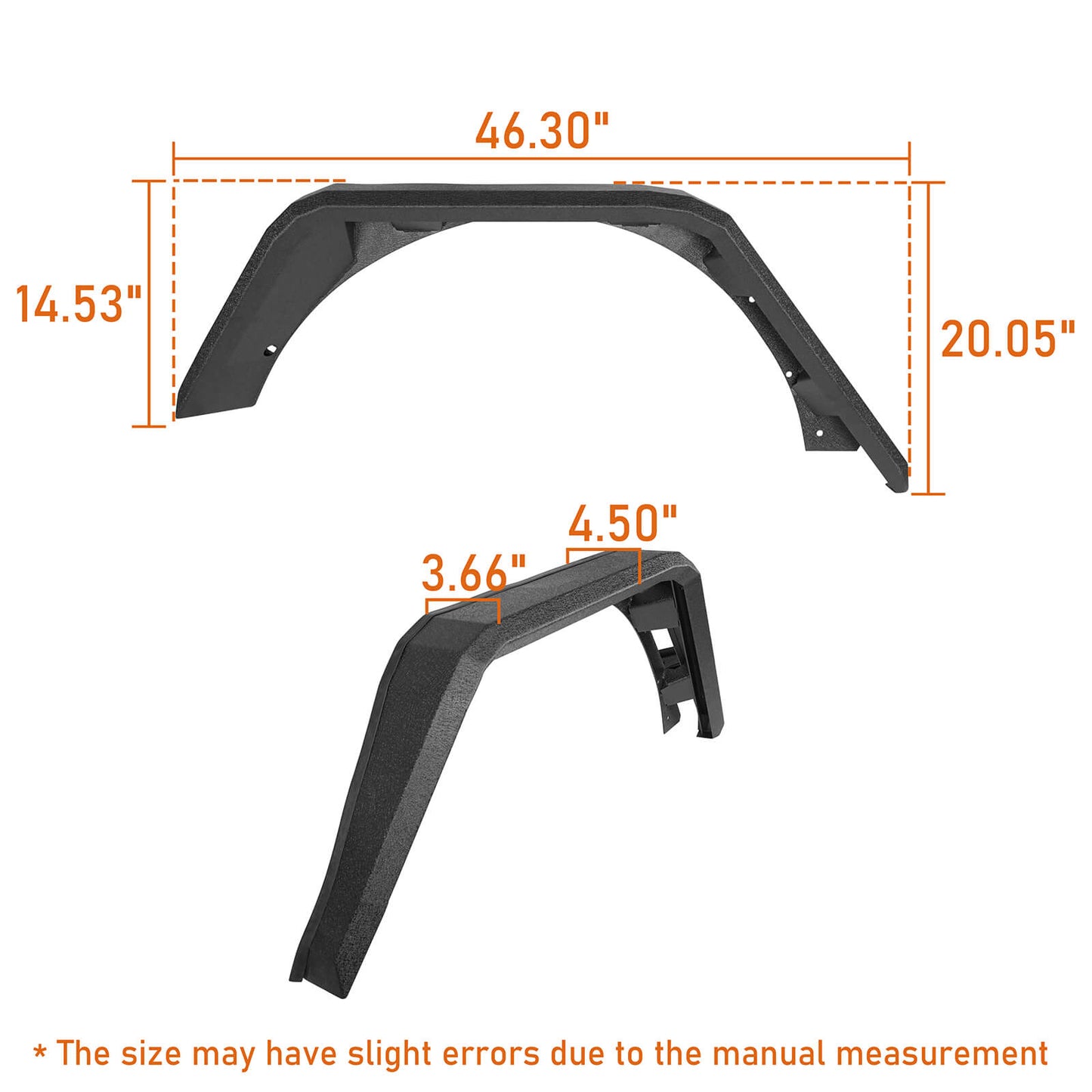 Jeep Flat Rear Fender Flares (18-23 Jeep Wrangler JL) b3043s 11