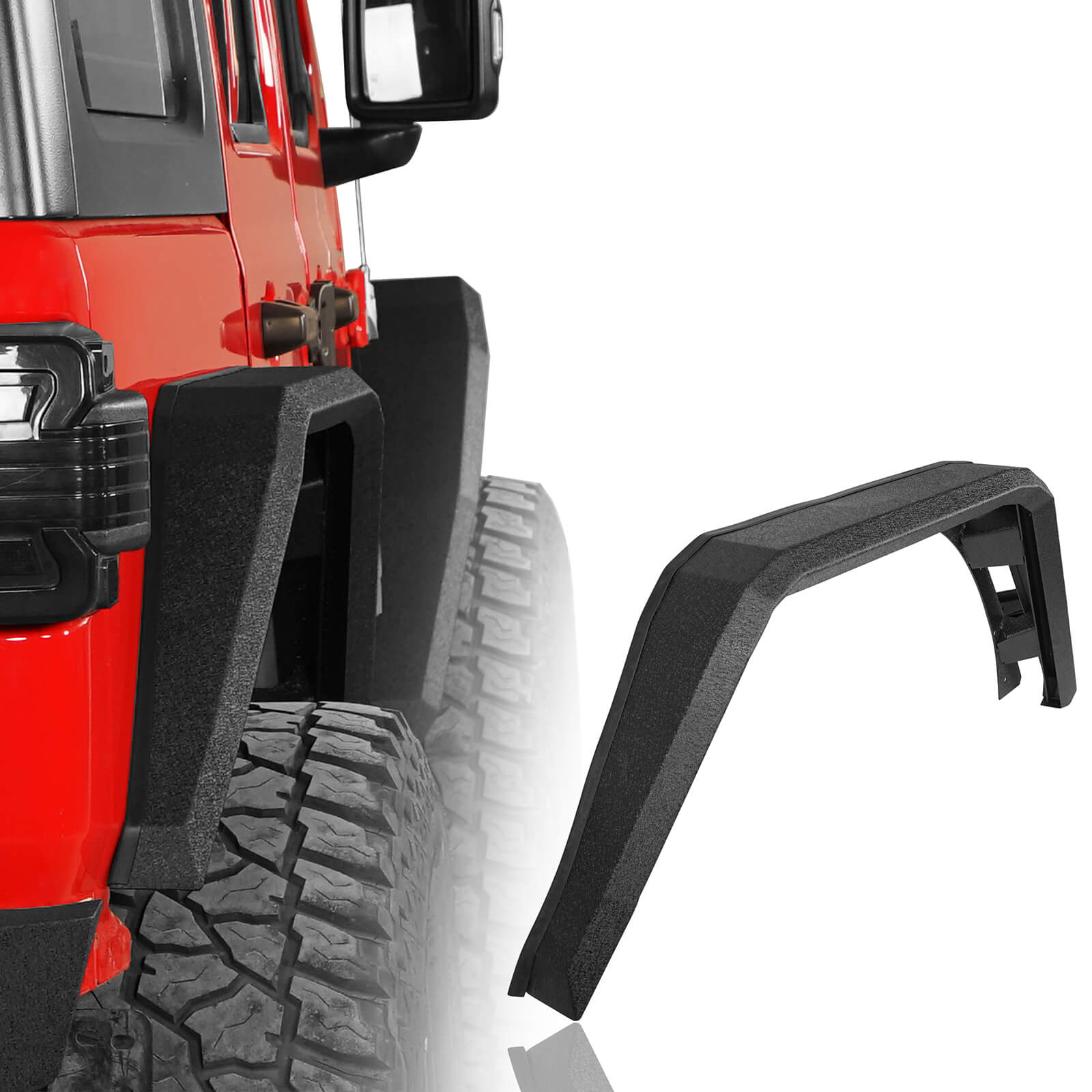 Jeep Flat Rear Fender Flares (18-23 Jeep Wrangler JL) - ultralisk4x4