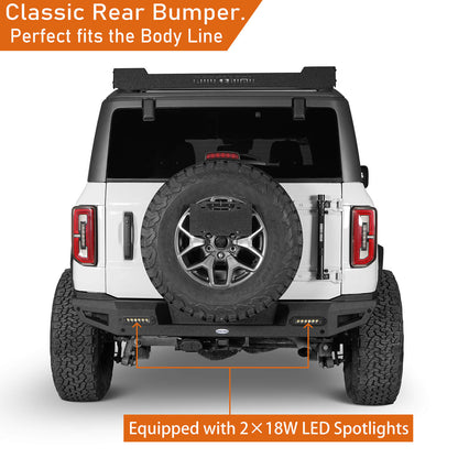 21-24 Ford Bronco Aftermarket Offroad Rear Bumper (Excluding Raptor) - ultralisk4x4