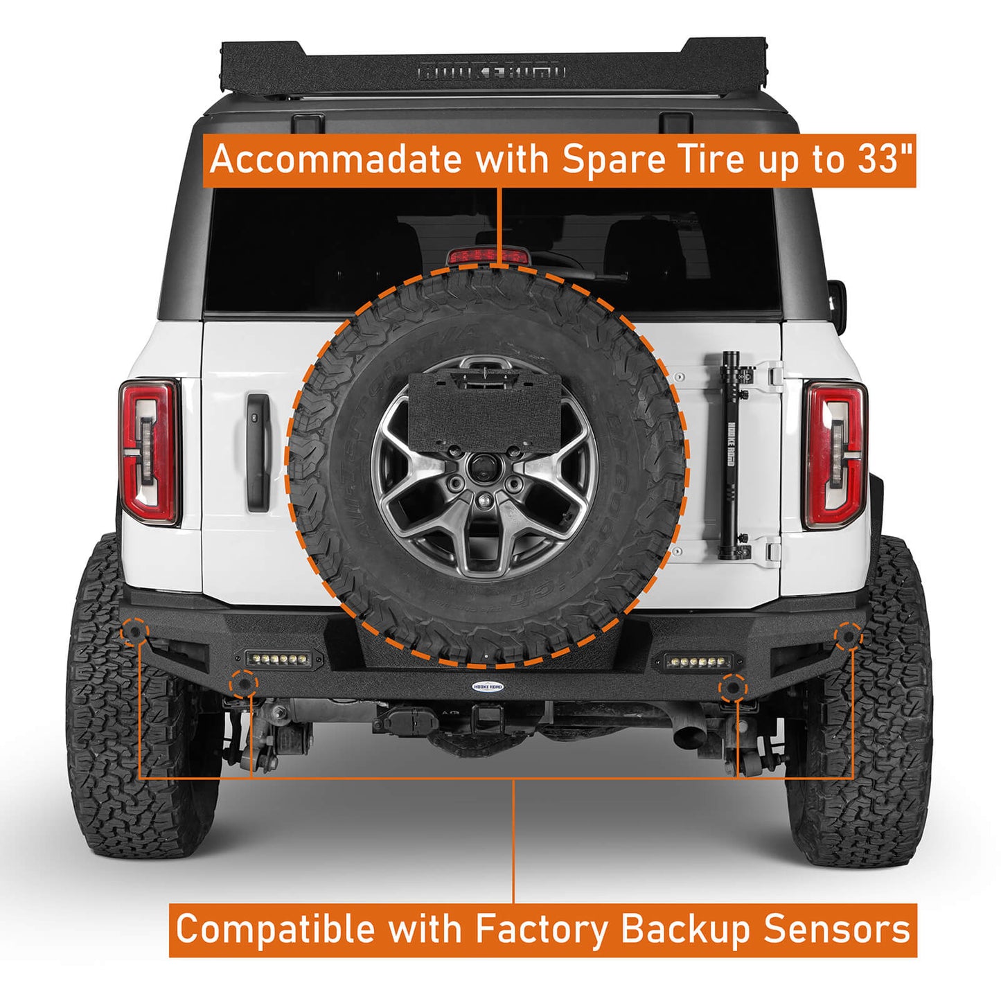 21-24 Ford Bronco Aftermarket Offroad Rear Bumper (Excluding Raptor) - ultralisk4x4