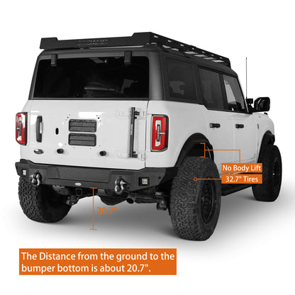 Ford Bronco Aftermarket Rear Bumper Classic (Excluding Raptor) - ultralisk4x4