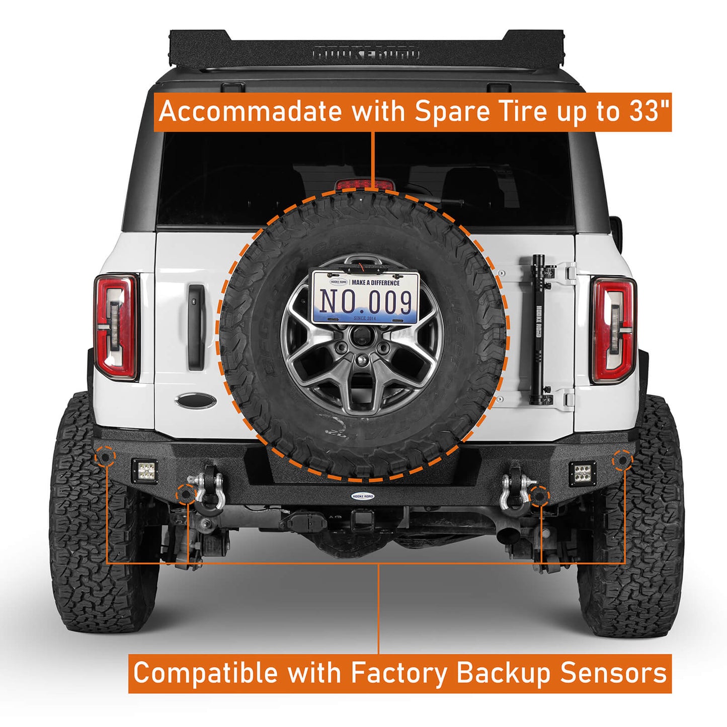 Ford Bronco Aftermarket Rear Bumper Classic (Excluding Raptor) - ultralisk4x4