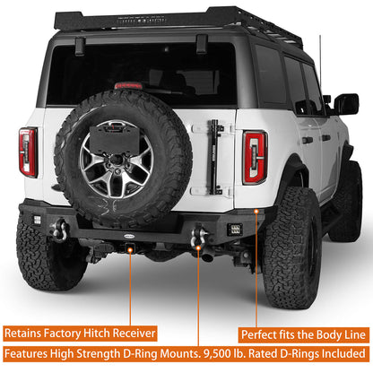 Ford Bronco Aftermarket Rear Bumper Classic (Excluding Raptor) - ultralisk4x4